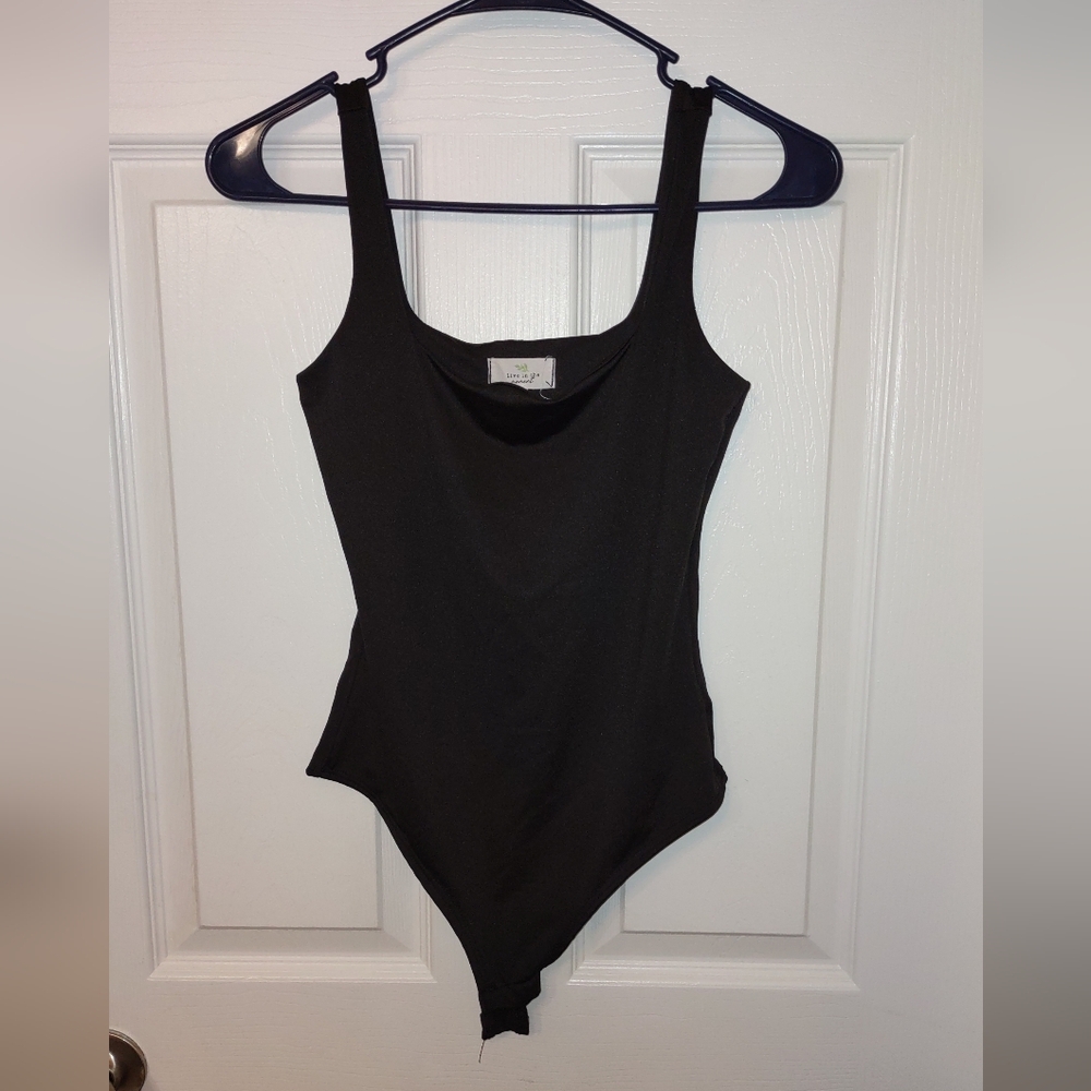 Black tank bodysuit
